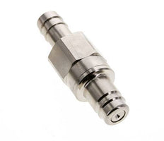 Nickel-plated Brass DN 15 Air Coupling Plug 19 mm Hose Pillar Double Shut-Off