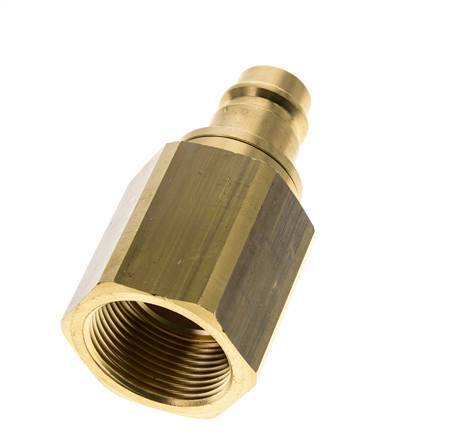 Brass DN 19 Air Coupling Plug G 1 1/4 inch Female Double Shut-Off