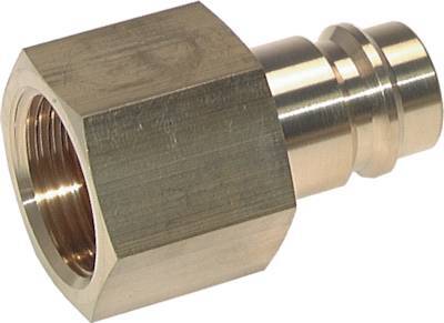 Laiton nickelé DN 19 Air Coupling Plug G 1 inch Female Double Shut-Off