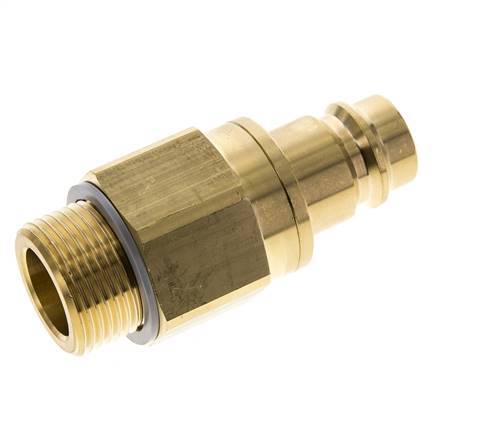 Brass DN 19 Air Coupling Plug G 1 inch Male Double Shut-Off