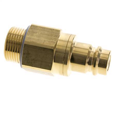 Brass DN 19 Air Coupling Plug G 1 inch Male Double Shut-Off