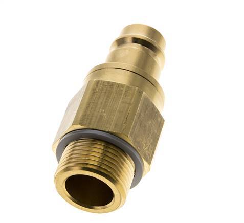 Brass DN 19 Air Coupling Plug G 1 inch Male Double Shut-Off