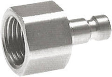 Acier inoxydable DN 2.7 (Micro) Air Coupling Plug G 1/8 inch Female Double Shut-Off