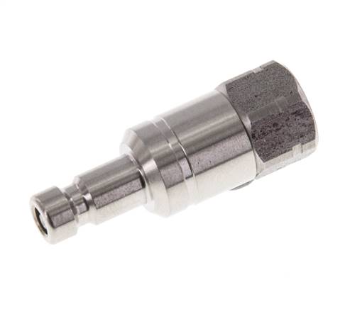 Acier inoxydable 316L DN 2.7 (Micro) Air Coupling Plug G 1/8 inch Female Double Shut-Off