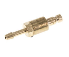 Brass DN 2.7 (Micro) Air Coupling Plug 3 mm Hose Pillar Double Shut-Off