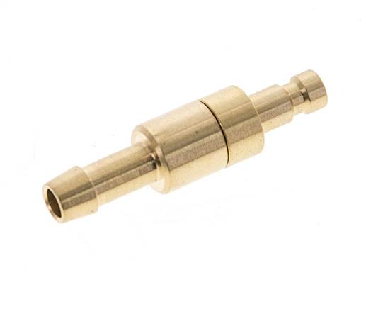 Laiton DN 2.7 (Micro) Bouchon de raccord d'air Colonne de tuyau 5 mm Double obturation