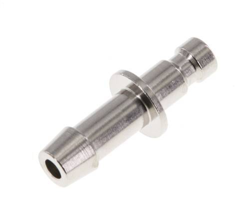 Nickel-plated Brass DN 2.7 (Micro) Air Coupling Plug 5 mm Hose Pillar [2 Pieces]