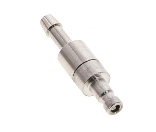 Laiton nickelé DN 2.7 (Micro) Bouchon de raccord d'air Colonne de tuyau 4 mm Double obturation