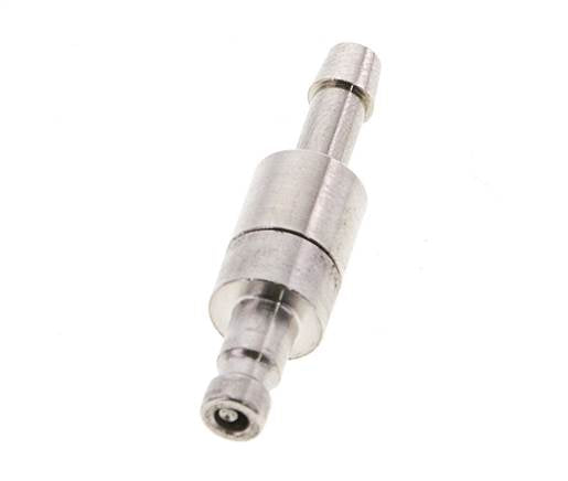 Laiton nickelé DN 2.7 (Micro) Bouchon de raccord d'air Colonne de tuyau 4 mm Double obturation