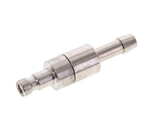 Laiton nickelé DN 2.7 (Micro) Bouchon de raccord d'air Colonne de tuyau 4 mm Double obturation