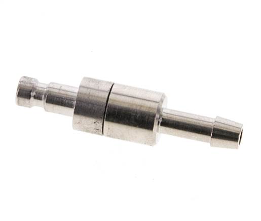 Laiton nickelé DN 2.7 (Micro) Bouchon de raccord d'air Colonne de tuyau 4 mm Double obturation