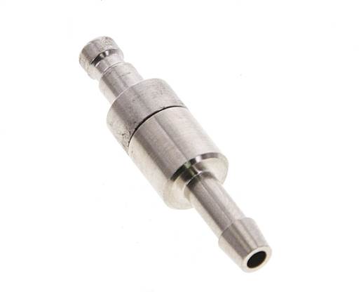 Laiton nickelé DN 2.7 (Micro) Bouchon de raccord d'air Colonne de tuyau 4 mm Double obturation