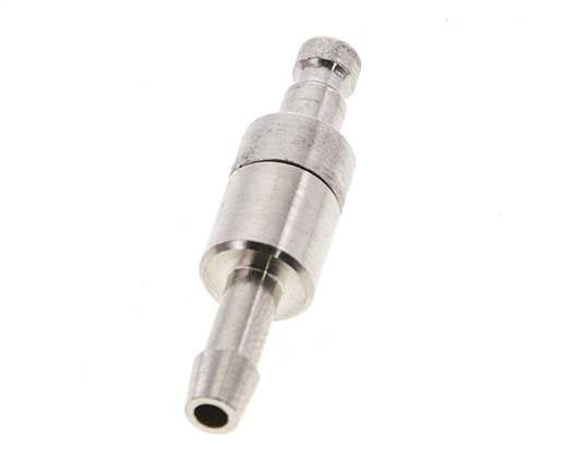 Laiton nickelé DN 2.7 (Micro) Bouchon de raccord d'air Colonne de tuyau 4 mm Double obturation