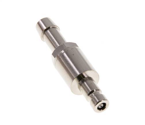 Nickel-plated Brass DN 2.7 (Micro) Air Coupling Plug 5 mm Hose Pillar Double Shut-Off