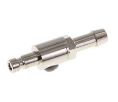 Nickel-plated Brass DN 2.7 (Micro) Air Coupling Plug 5 mm Hose Pillar Double Shut-Off