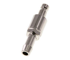 Nickel-plated Brass DN 2.7 (Micro) Air Coupling Plug 5 mm Hose Pillar Double Shut-Off