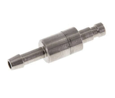 Stainless steel DN 2.7 (Micro) Air Coupling Plug 4 mm Hose Pillar Double Shut-Off