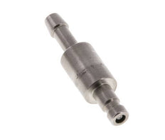 Stainless steel DN 2.7 (Micro) Air Coupling Plug 4 mm Hose Pillar Double Shut-Off