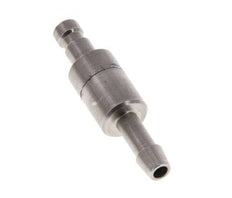 Stainless steel DN 2.7 (Micro) Air Coupling Plug 4 mm Hose Pillar Double Shut-Off