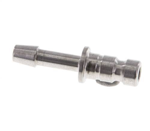 Stainless Steel 316L DN 2.7 (Micro) Air Coupling Plug 3 mm Hose Pillar