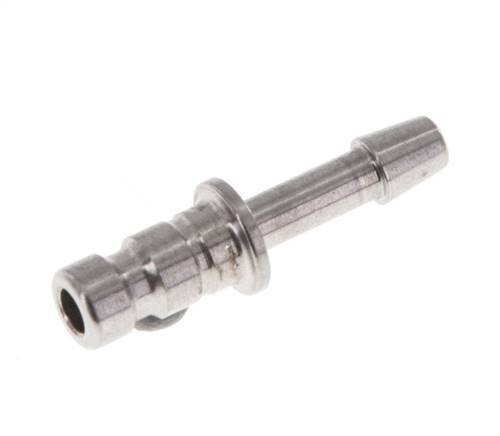 Stainless Steel 316L DN 2.7 (Micro) Air Coupling Plug 3 mm Hose Pillar