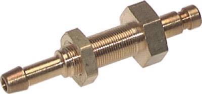 Laiton DN 2.7 (Micro) Coupleur d'air Bouchon 3 mm Colonne de tuyau Bulkhead Double Shut-Off