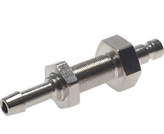 Laiton nickelé DN 2.7 (Micro) Coupleur pneumatique Bouchon 4 mm Colonne de tuyau Bulkhead