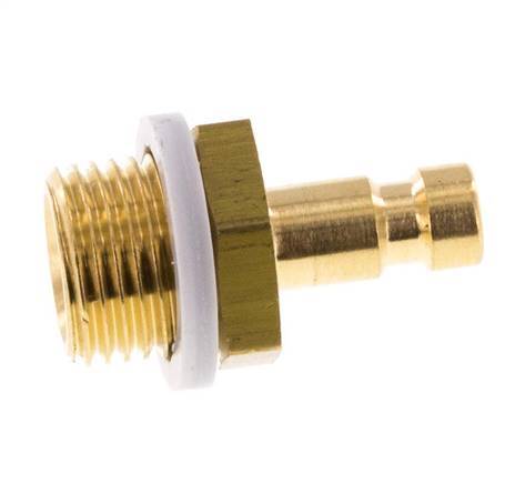 Brass DN 2.7 (Micro) Air Coupling Plug G 1/8 inch Male [5 Pieces]