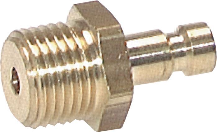 Brass DN 2.7 (Micro) Air Coupling Plug M5 Male [2 Pieces]