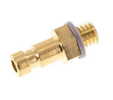 Brass DN 2.7 (Micro) Air Coupling Plug M5 Male [2 Pieces]
