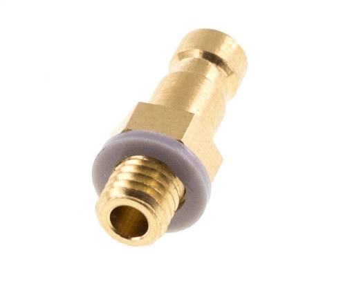 Brass DN 2.7 (Micro) Air Coupling Plug M5 Male [2 Pieces]