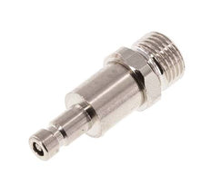Laiton nickelé DN 2.7 (Micro) Bouchon de raccord d'air G 1/8 pouce mâle à double obturation
