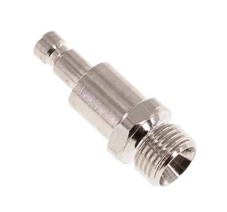 Laiton nickelé DN 2.7 (Micro) Bouchon de raccord d'air G 1/8 pouce mâle à double obturation