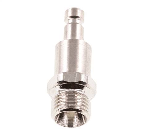 Laiton nickelé DN 2.7 (Micro) Bouchon de raccord d'air G 1/8 pouce mâle à double obturation