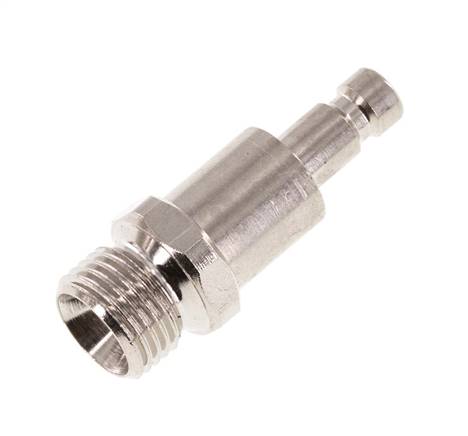 Laiton nickelé DN 2.7 (Micro) Bouchon de raccord d'air G 1/8 pouce mâle à double obturation