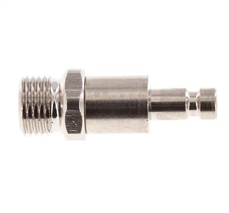 Laiton nickelé DN 2.7 (Micro) Bouchon de raccord d'air G 1/8 pouce mâle à double obturation