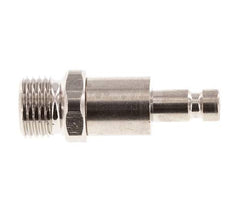 Laiton nickelé DN 2.7 (Micro) Bouchon de raccord d'air G 1/8 pouce mâle à double obturation