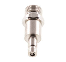 Laiton nickelé DN 2.7 (Micro) Bouchon de raccord d'air G 1/8 pouce mâle à double obturation