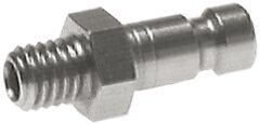 Nickel-plated Brass DN 2.7 (Micro) Air Coupling Plug G 1/8 inch Male [2 Pieces]