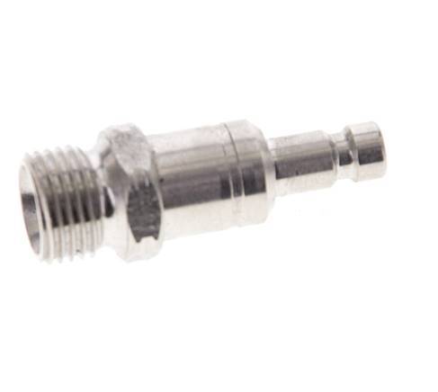 Stainless Steel 316L DN 2.7 (Micro) Air Coupling Plug G 1/8 inch Male Double Shut-Off