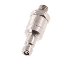 Stainless Steel 316L DN 2.7 (Micro) Air Coupling Plug M5 Male Double Shut-Off