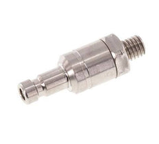 Stainless Steel 316L DN 2.7 (Micro) Air Coupling Plug M5 Male Double Shut-Off