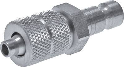 Acier inoxydable 316L DN 2.7 (Micro) Coupleur pneumatique Bouchon 4x6 mm Écrou-raccord Double obturation