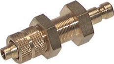 Laiton DN 2.7 (Micro) Coupleur d'air Bouchon 3x4.3 mm Écrou union Bulkhead Double obturation