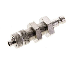 Laiton nickelé DN 2.7 (Micro) Coupleur pneumatique Bouchon 3x4.3 mm Écrou-raccord Bulkhead Double Shut-Off