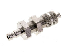 Laiton nickelé DN 2.7 (Micro) Coupleur pneumatique Bouchon 3x4.3 mm Écrou-raccord Bulkhead Double Shut-Off