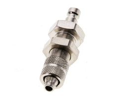 Laiton nickelé DN 2.7 (Micro) Coupleur pneumatique Bouchon 3x4.3 mm Écrou-raccord Bulkhead Double Shut-Off