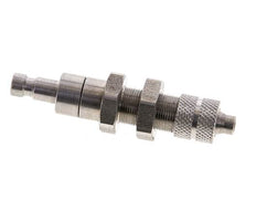 Acier inoxydable DN 2.7 (Micro) Coupleur d'air Bouchon 4x6 mm écrou-union Cloison à double obturation