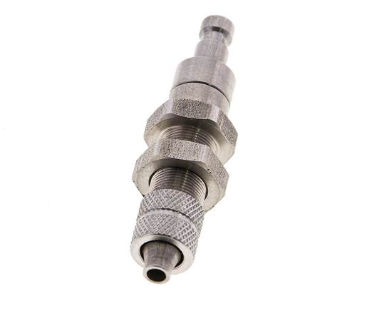 Acier inoxydable DN 2.7 (Micro) Coupleur d'air Bouchon 4x6 mm écrou-union Cloison à double obturation