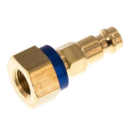 Brass DN 5 Blue-Coded Air Coupling Plug G 1/8 inch Female
